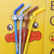 30PCS Straw shaped neutral pen cute student water pen