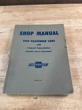Vintage 1949 Passenger Cars 3 Speed Transmission Chevrolet Shop Manual