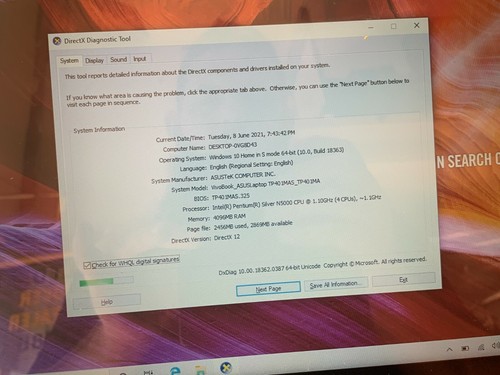 ASUS (TP401MA-BZ034TS) VIVOBOOK FLIP WINDOWS 10 / 128 GB EMMC / 4 GB RAM IN BOX - Picture 5 of 12