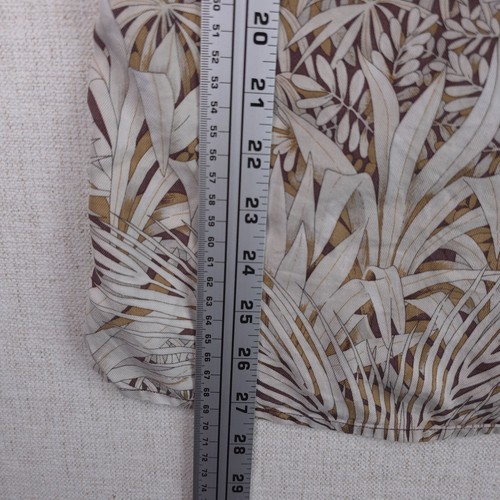 Jos A Bank Button Down Casual Shirt Size Medium Brown Hawaiian Birds Relax Coast - Picture 11 of 12