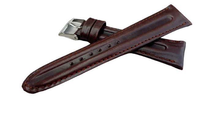 Bracelet montre en cuir marron vintage 18mm 20mm 22mm 24mm universel
