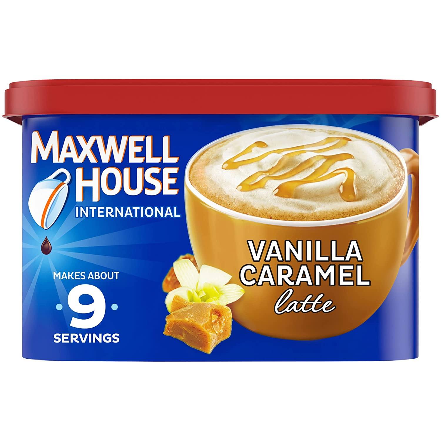 Maxwell House International Vanilla Caramel Latte, 8.7 Oz; Fresh, Free Shipping