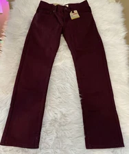 Levi Strauss and Co girls size 16R Slim Fit 511 plum color tapered leg NWT