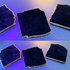 Agate Coasters  Drinks Mats Square (ish) Black Unique Non Uniform Quirky Funky