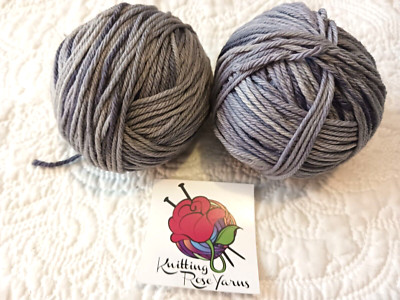 Knitting Rose Yarns Bloom 2 Sks Wool May Force Be w You Gray Hand Dyed in Texas