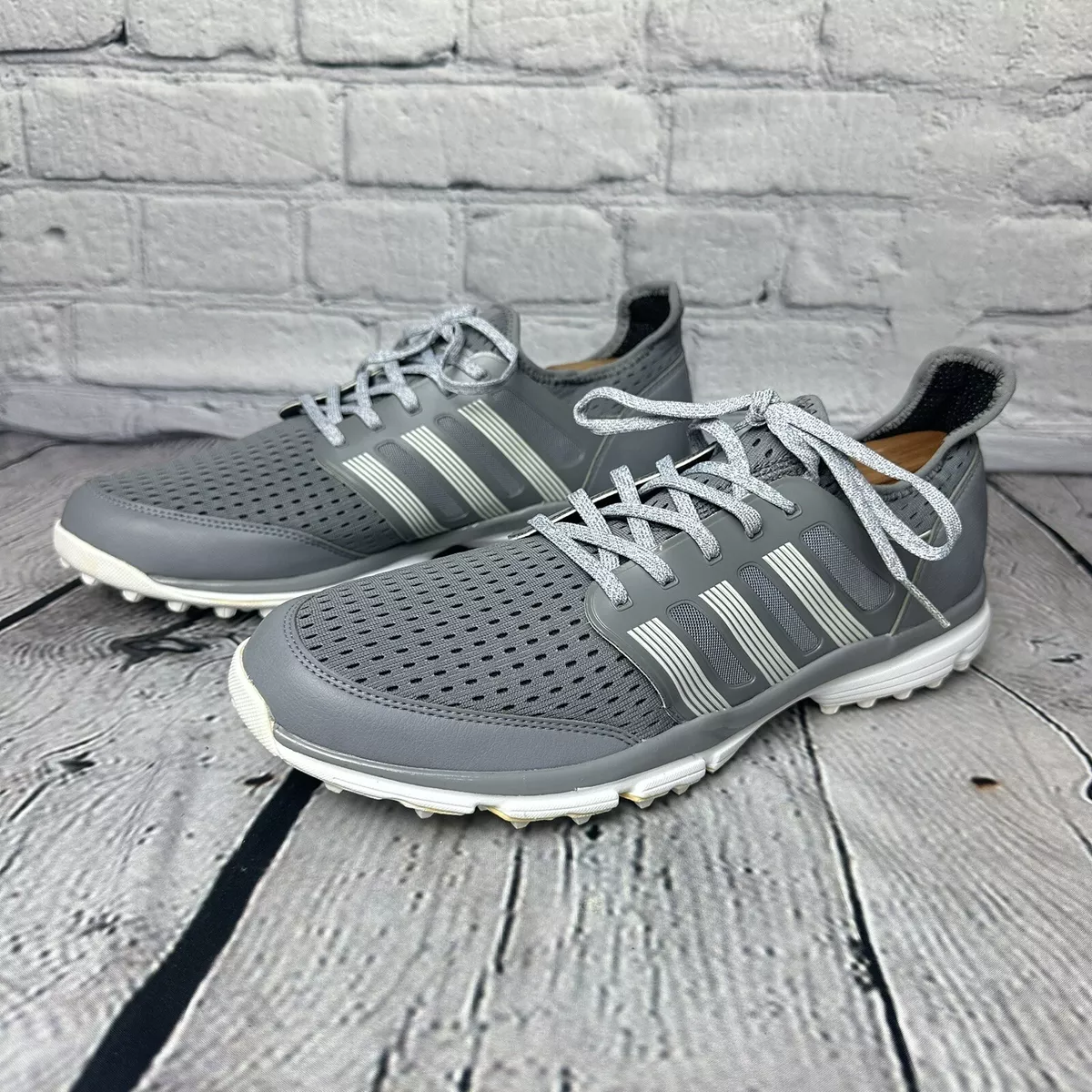 Adidas Climacool Golf Shoes Sz Gray Hybrid Driving Range EUC |