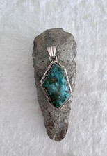 Jerry T Nelson turquoise & sterling pendant