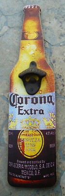 CORONA EXTRA BOTTLE OPENER ~ WALL MOUNTED PLAQUE ~ 15'' ~ BRAND NEW