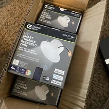 Case of (4) 4 in Smart Adjustable CCT Integrated LED Recessed Light Trim Powered