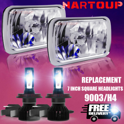 For Toyota Pickup 82-95 Tacoma Hardbody Celica 5x7'' 7x6 Inch Led Headlights Pair