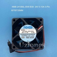 For NMB 2410ML-05W-B39 24V 0.10A 3-Pin 60 60 25mm Double Ball Drive Cooling Fan