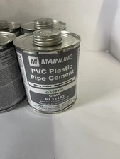 Mainline ML11183 , PVC Plastic Pipe Cement , Low VOC , Gray , 32 Fl. Oz Qty:4