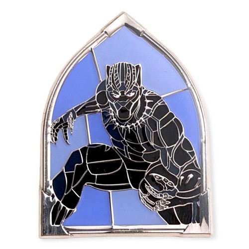 Marvel Disney Loungefly Pin: Black Panther Stained Glass Window - Picture 2 of 4