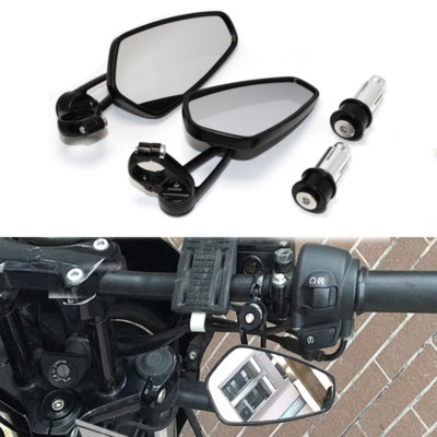 Universal 3" Round Bar End Mirrors - 7/8" Fit For Cafe Racer, Chopper & Bobber Motorcycles