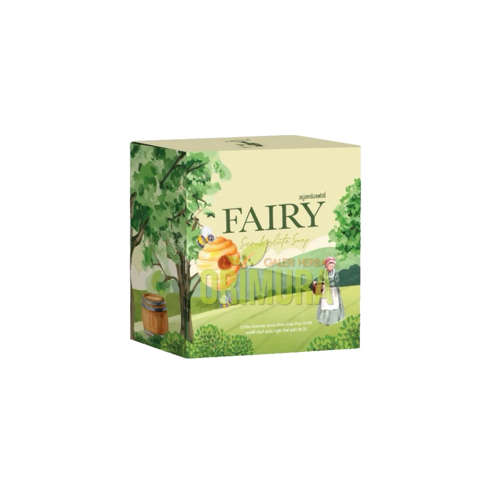 5x Fairy Scrub gluta soap Glutathione Whitening Green tea white clear skin 60g - Image 2 of 4