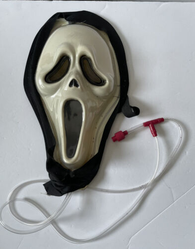 Ghostface Scream Mask W/ Fun World W/ Blood Pump No Heart - Picture 1 of 3