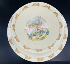 Royal Doulton Bunnykins Child Plate And Bowl English