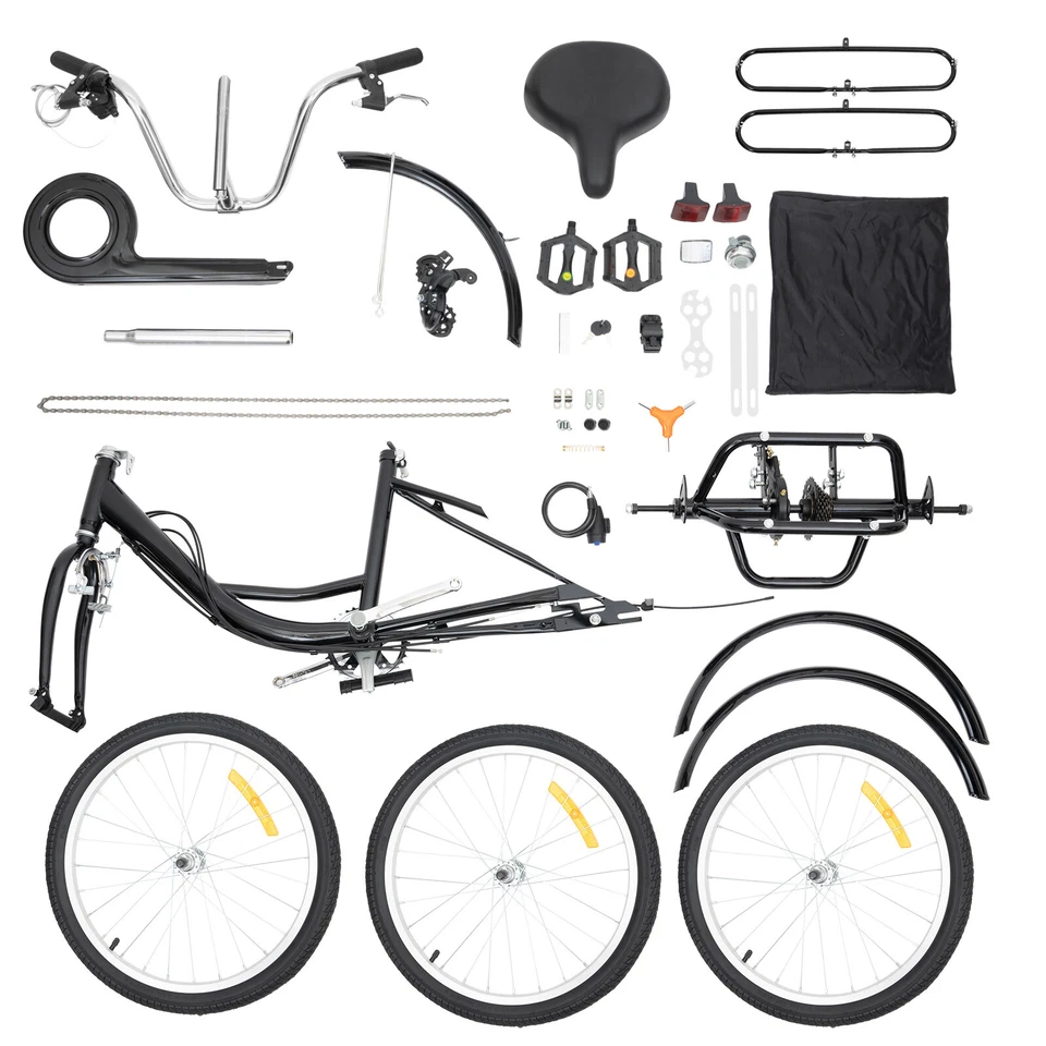 Erwachsene Dreirad 8-Gang 3 Räder Fahrräder Senioren Dreirad 24 Zoll mit Korb DE - Bild 2 von 4