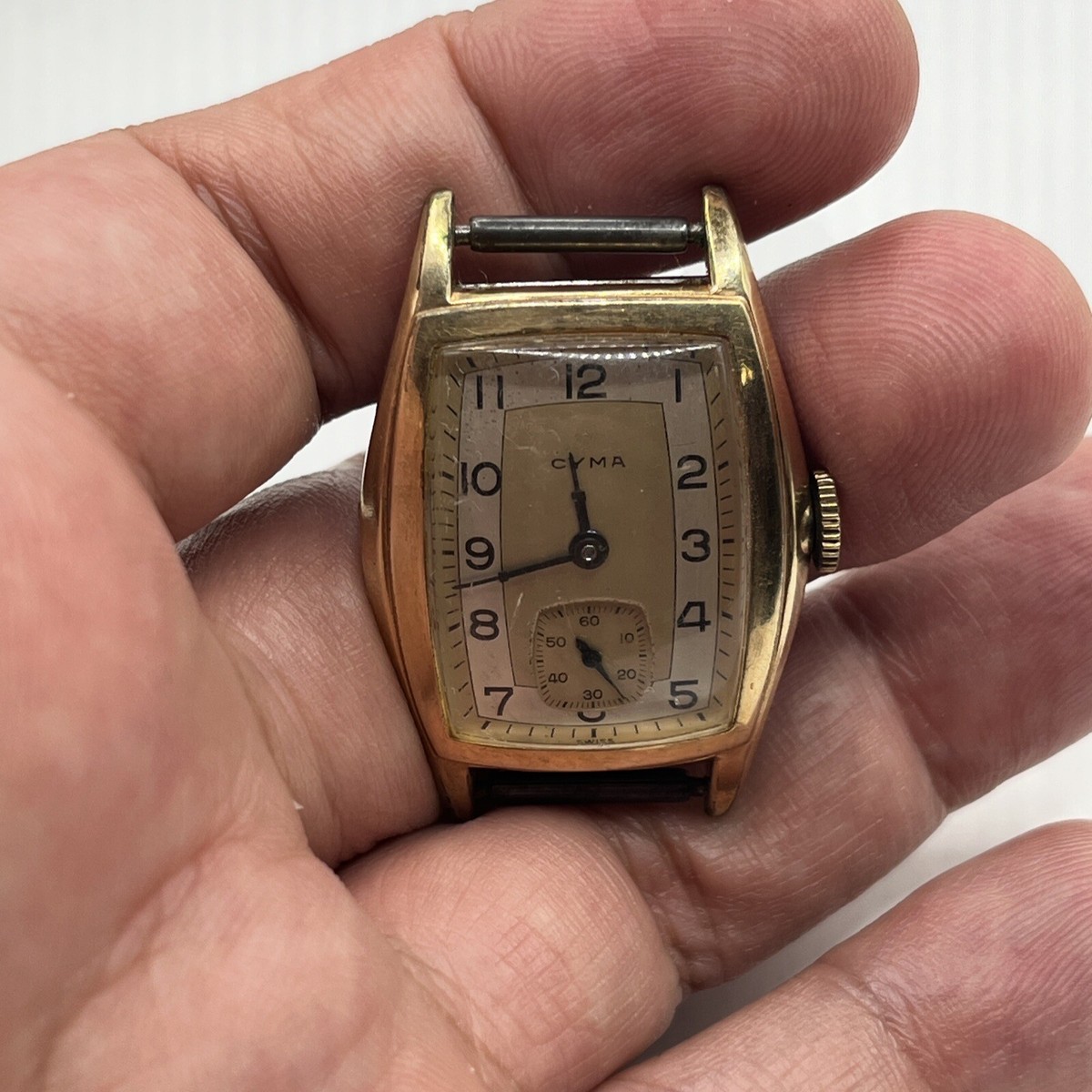 Cyma Mens Vintage Tank Watch. 17 Jewels #5 | eBay