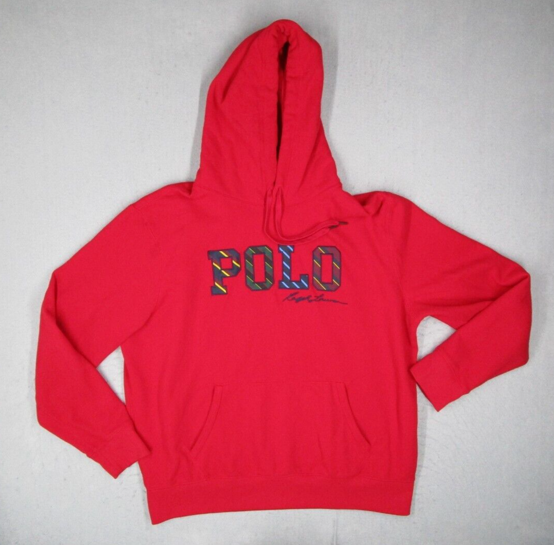 Polo Ralph Lauren Felpa con Cappuccio Uomo Extra Large Rosso Pullover Cucito Logo Pony