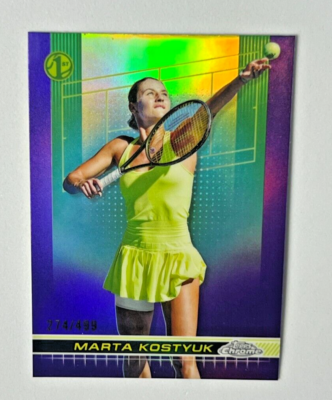 2024 Topps Chrome Tennis MARTA KOSTYUK 1st RC Purple Refractor 274