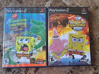 PS2 SpongeBob Games Movie Revenge Flying Dutchman Authentic Playstation  752919460542|