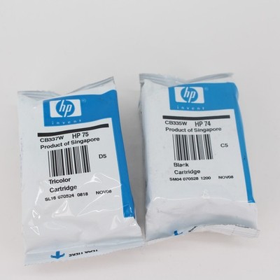 Genuine HP 74 75 Ink Cartridge Combo-for HP C4480 C4580 Printer-OEM INK-Expired