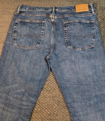 American Eagle Outfitters EasyFlex Original Straight Stretch Denim Jeans Blue