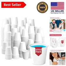 Compostable 1000 Count 3oz Paper Cups - Perfect for Hot Cold Beverages