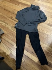 Adidas Women  s Athleisure Top/Legging Set Black/Gray Poly/Span Size M GUC