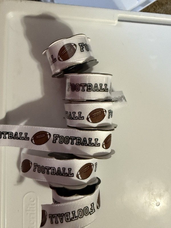 5/8 X 6ft Football Ribbon