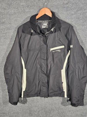Helly Hansen Jacket Womens Large Black Windbreaker Helly Tech Protection Rain