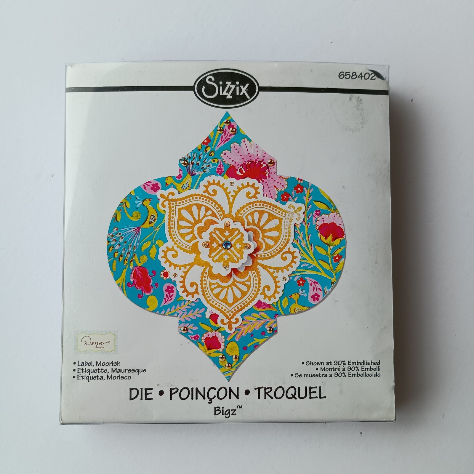 Sizzix Bigz Die Label, Moorish 658402 Cuts Felt Fabric Card Discontinued Rare