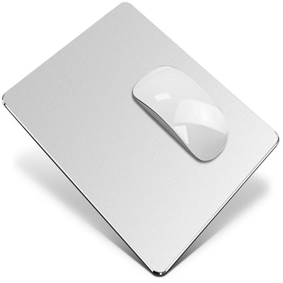 VAYDEER Doppelseitiges Mauspad Metall Aluminium PU Leder 24x20