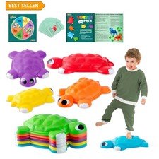 Kids Balance Stepping Stones 6 Pcs Turtle Shaped Multi Jumping Obstacle Course