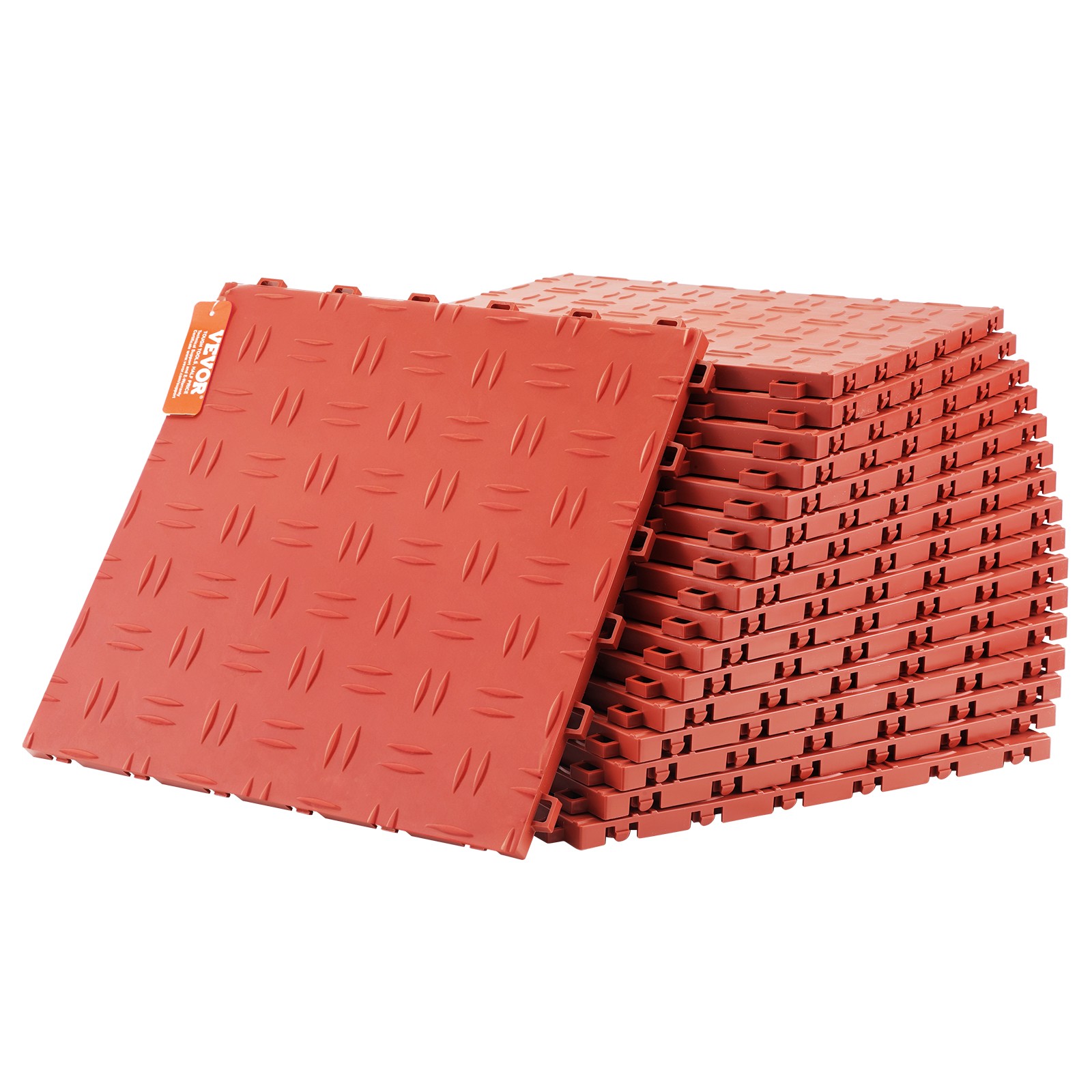 VEVOR Garage Tiles Interlocking 12x12 in 50 Pack Garage Flooring Tiles Red
