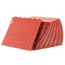 VEVOR Garage Tiles Interlocking 12x12 in 50 Pack Garage Flooring Tiles Red