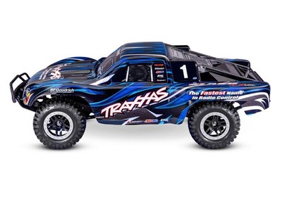 Traxxas Slash 4x4 VXL RC Truck 1:10 Brushless RTR mit Clipless Karosserie Blau