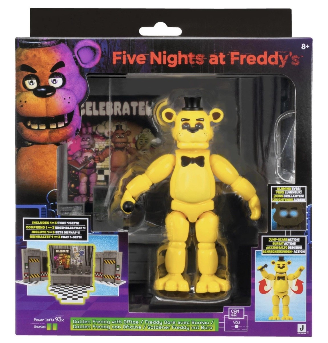 Five Nights at Freddy's Golden Freddy Office Set 5in Articulated