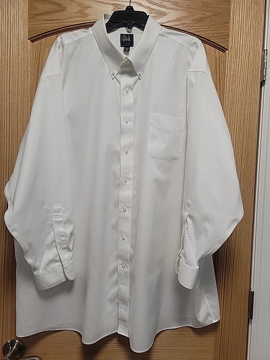 men's dress shirt 20 inch neck Medium Blue Convertible Cuff Big & Tall Shirt 18 19 20 21 22 Inch Neck Men's Dress Shirt