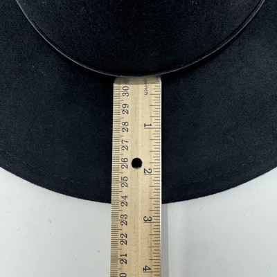 Free People Wool Fedora Hat Black With Leather Band One Size  display picture 1