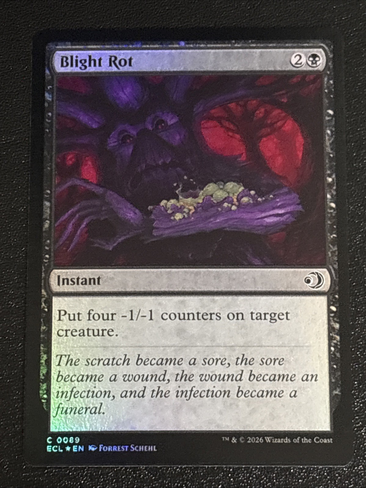 MTG Lorwyn Eclipsed Blight Rot Foil 0089 NM