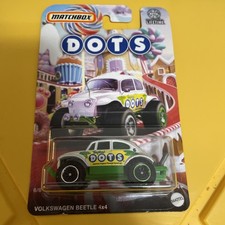 Matchbox Dots Tropical Candy 2019 Volkswagen Beetle 4x4 White Green Diecast