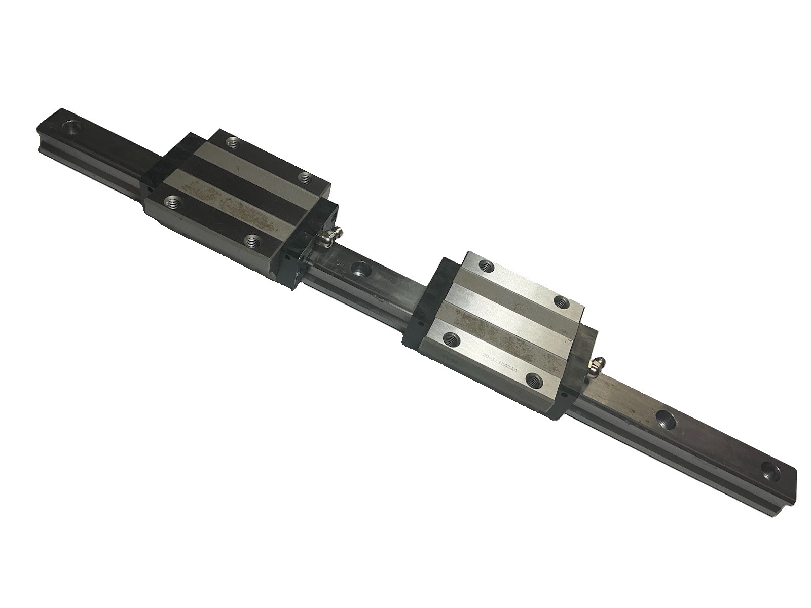 (2) THK SHS25 Linear Slide Bearing w/ 22mm Wide x 450mm Long Carbon Steel Rail.