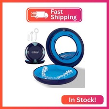 Retainer Case, Slim Aligner Case with Adjustable Vent Holes and Mirror, Compatib