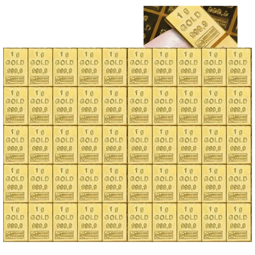 Valcambi Goldtafel Combibar™ - Beliebig voneinander trennbar - 50 x 1 Gramm Gold