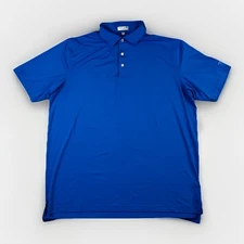 Peter Millar Summer Comfort Polo Shirt Men’s XL Blue Stretch Charles Barker Auto