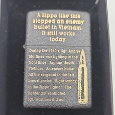 Zippo Lighter - Vietnam War "Bullet Story"  Design