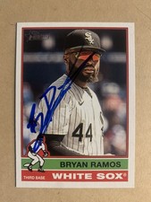 SIGNED 2025 BRYAN RAMOS TOPPS HERITAGE CHICAGO WHITE SOX AUTOGRAPH MLB 1