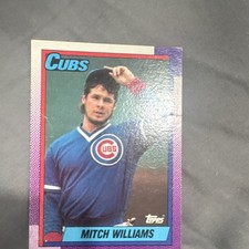 Topps 1990 Mitch Williams #520 Chicago Cubs Baseball Base Set Trading Card